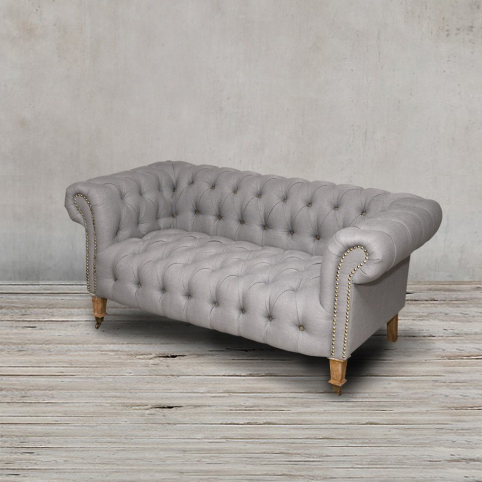 Диван Черчиль NSSF-5084E-M1-157, каркас дуб, обивка лен, WDS3104-205, ROOMERS FURNITURE