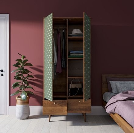 Шкаф двухстворчатый Berber принт 12 арт BB16/Print_12-ET