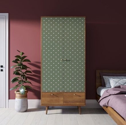 Шкаф двухстворчатый Berber принт 12 арт BB16/Print_12-ET