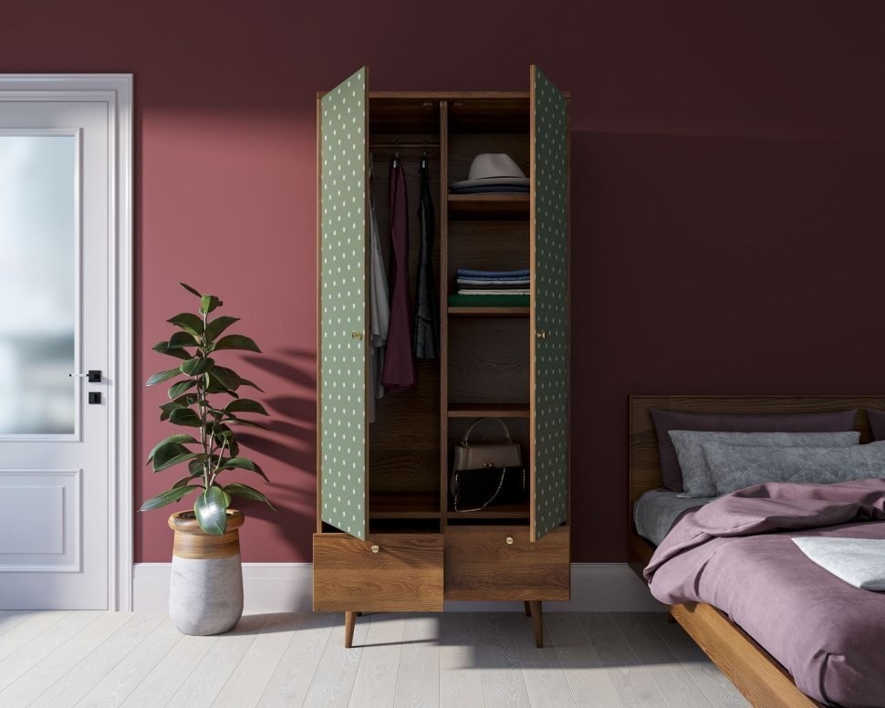 Шкаф двухстворчатый Berber принт 12 арт BB16/Print_12-ET