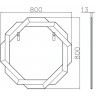 Зеркало рама 8 граней 80*80*2см (TT-00012683)