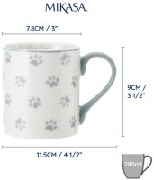 Кружка фарфоровая Pawfect Cat Parent Mikasa WHITE 280 мл MKCANPAWS