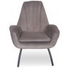 Кресло Бардокс LC-2477HQ/HY-20, каркас металл, обивка бархат, HY-20 Dolcina Grey, ROOMERS FURNITURE