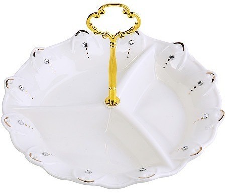 Менажница 3 отдел., 22 см, фарфор LR (60020)