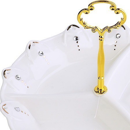 Менажница 3 отдел., 22 см, фарфор LR (60020)