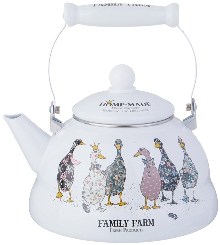 Чайник agness  эмалированный серия "family farm", 3 л (934-627)