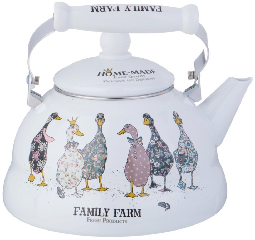 Чайник agness  эмалированный серия "family farm", 3 л (934-627)