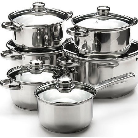 Набор кастрюль из нержавеющей стали с крышками MAYER BOCH (25751)