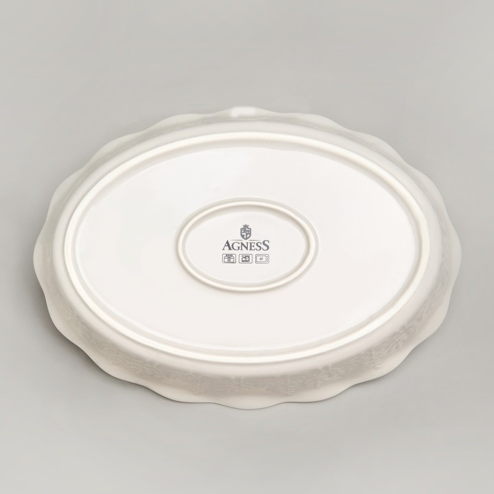 Форма для запекания овальная beige 33*23,5*7 см 1900 мл Agness (780-125)