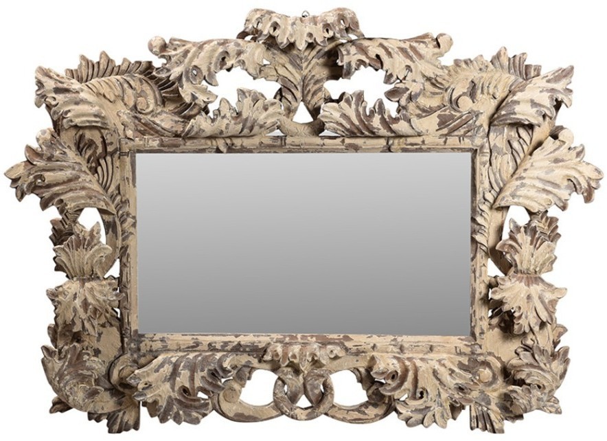 Зеркало PR45417, Массив манго, beige, ROOMERS FURNITURE