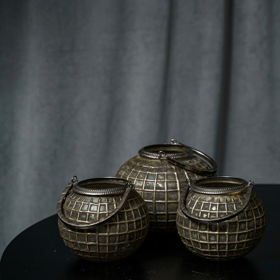 Подсвечник Ksa/5481, 16, стекло, металл, gray black gold, ROOMERS FURNITURE