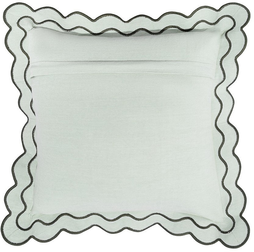 Чехол на подушку с контрастным кантом зеленого цвета из коллекции trendy ruffles, 40х40 см (78895)