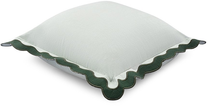 Чехол на подушку с контрастным кантом зеленого цвета из коллекции trendy ruffles, 40х40 см (78895)