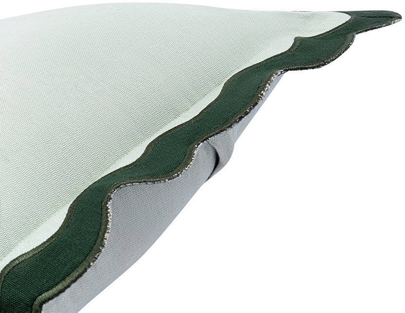 Чехол на подушку с контрастным кантом зеленого цвета из коллекции trendy ruffles, 40х40 см (78895)