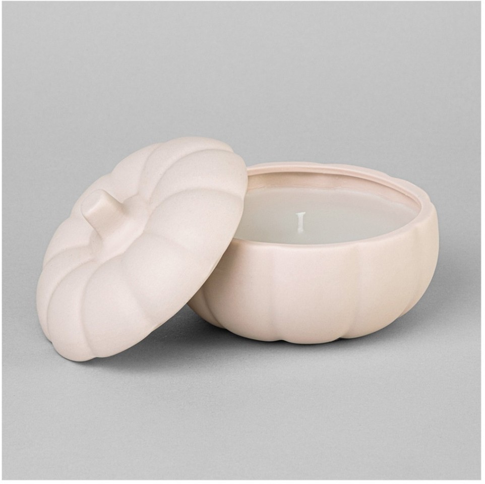 Свеча "тыква" ароматическая интерьерная 320мл цвет : пудровый Lefard (374-120)