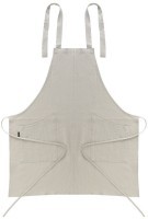 Фартук из умягченного льна бежевого цвета, 70х82 см (63518)