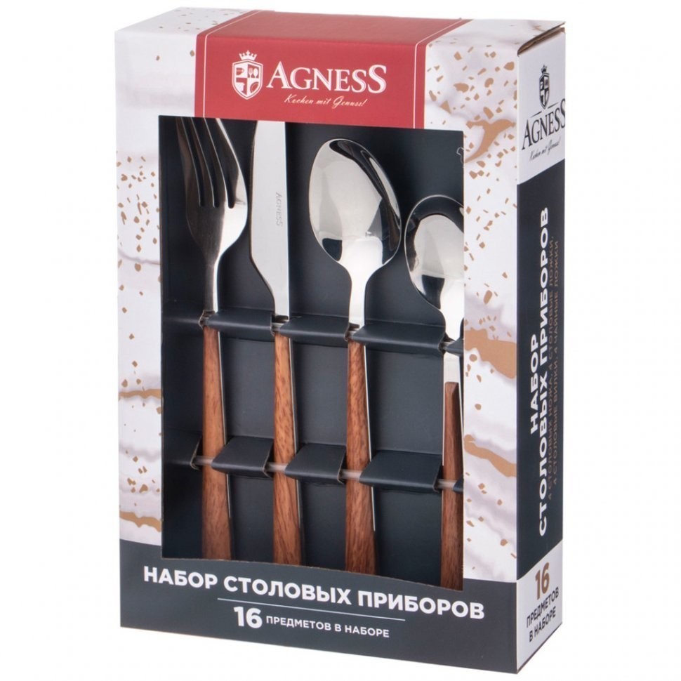 Набор столовых приборов agness, 16 предметов (942-542)