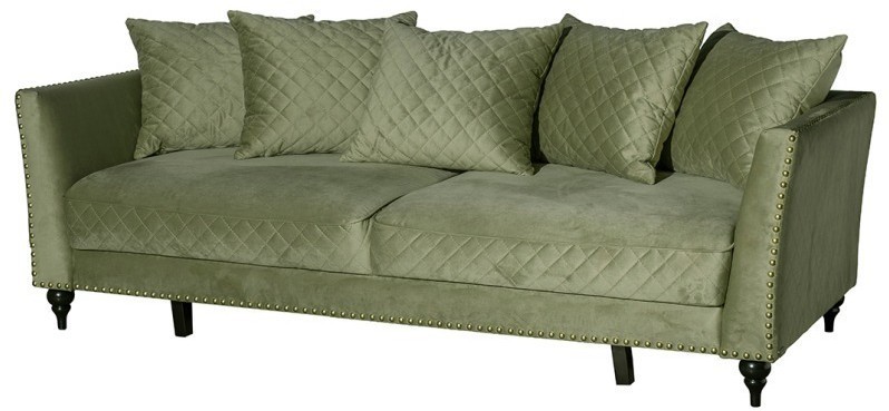 Диван Sorrento 230M трехм.раск,велюр оливковый Colt1002-OLIV 230*101*86 (TT-00016714)