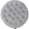 Подушка на стул круглая из хлопка серого цвета из коллекции essential, 40 см (73553)