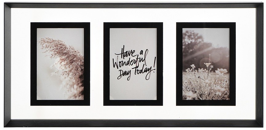 Рамка для фотографий pleasant moments, 24х49 см, белая/черная (76261)