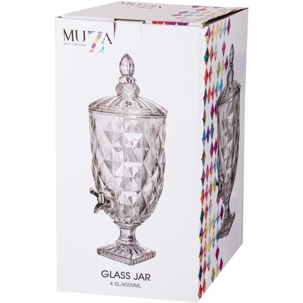 Диспенсер для напитков "лимонадница ромбо" 4,5 л / 19,5*19,5*52 см. Lefard (691-018)