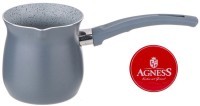 Турка agness   &quot;black marble&quot; с антипр.мрамор. покр. и ручкой soft touch 450 мл без упак (906-254)