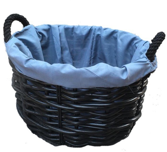 Корзина TMD- Basket 60, Ротанг, Black, ROOMERS FURNITURE