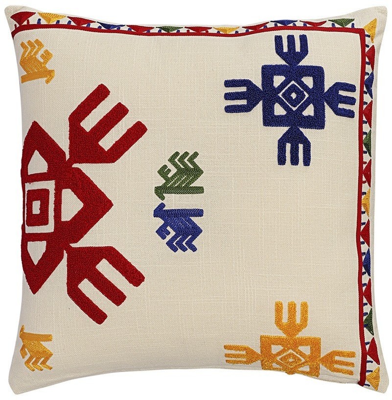 Подушка декоративная по мотивам чувашских орнаментов из коллекции cultural heritage, 45х45 см (77718)