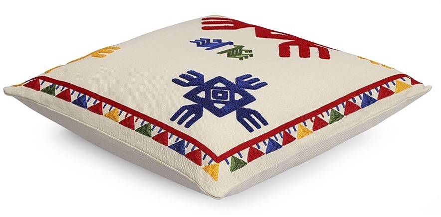 Подушка декоративная по мотивам чувашских орнаментов из коллекции cultural heritage, 45х45 см (77718)