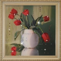Картина Тюльпаны с кристаллами Swarovski (1298)