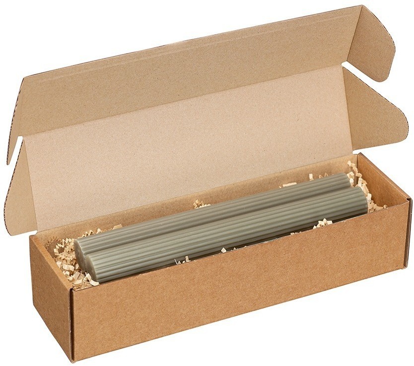 Набор из двух свечей цвета шалфея из коллекции edge, 24,5 см (77670)