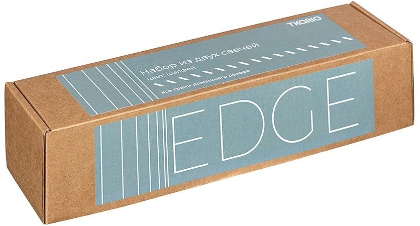 Набор из двух свечей цвета шалфея из коллекции edge, 24,5 см (77670)
