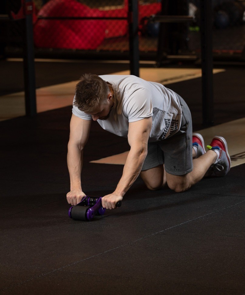 Ролик для пресса складной STARFIT RL-108, черный/фиолетовый (1121618)