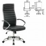 Кресло офисное BRABIX Style EX-528, экокожа, хром, черное, 531947 (96482)