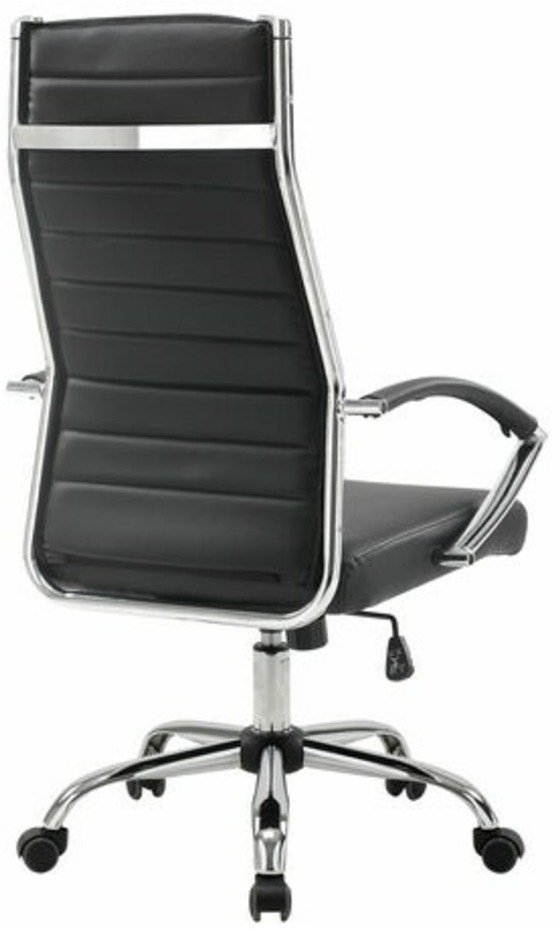 Кресло офисное BRABIX Style EX-528, экокожа, хром, черное, 531947 (96482)