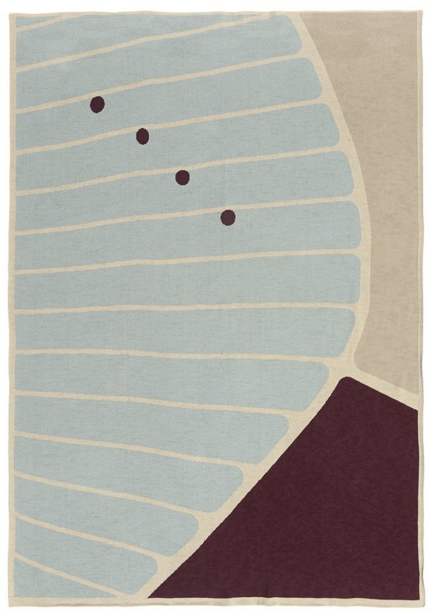 Плед из хлопка с рисунком tea plantation из коллекции terra, 130х180 см (74544)
