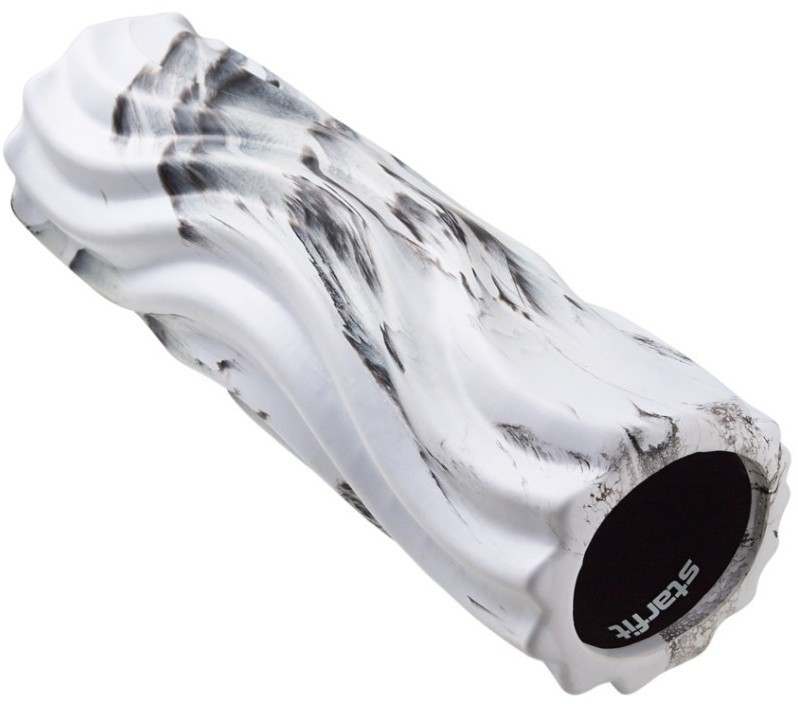 Ролик массажный STARFIT FA-525, EVA/PP, низкая жесткость, 45x14 cм, белый/черный (2103986)