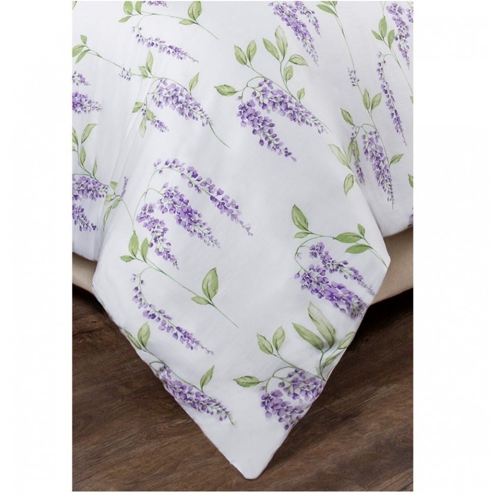 Кпб 2-х спальный "глициния" под 175*215 -1шт., пр 220*250  -1шт., нав 70*70-2шт, серый SANTALINO (984-730)