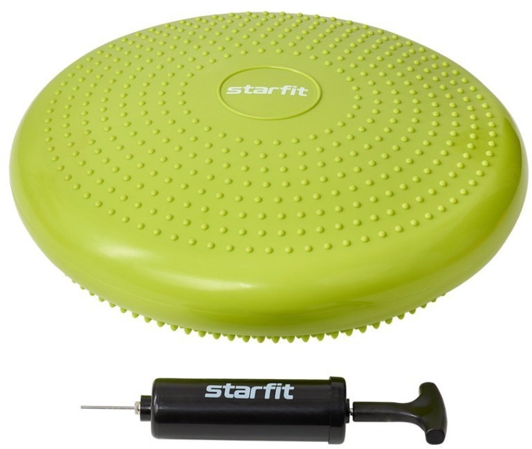 Диск балансировочный STARFIT BP-104, с насосом, массажный, лаймовый (2107389)