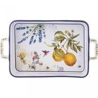 Блюдо прямоугольное с ручками lefard &quot;прованс лимоны&quot; 32,5*19*6 см (104-853)