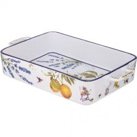 Блюдо прямоугольное с ручками lefard &quot;прованс лимоны&quot; 32,5*19*6 см (104-853)