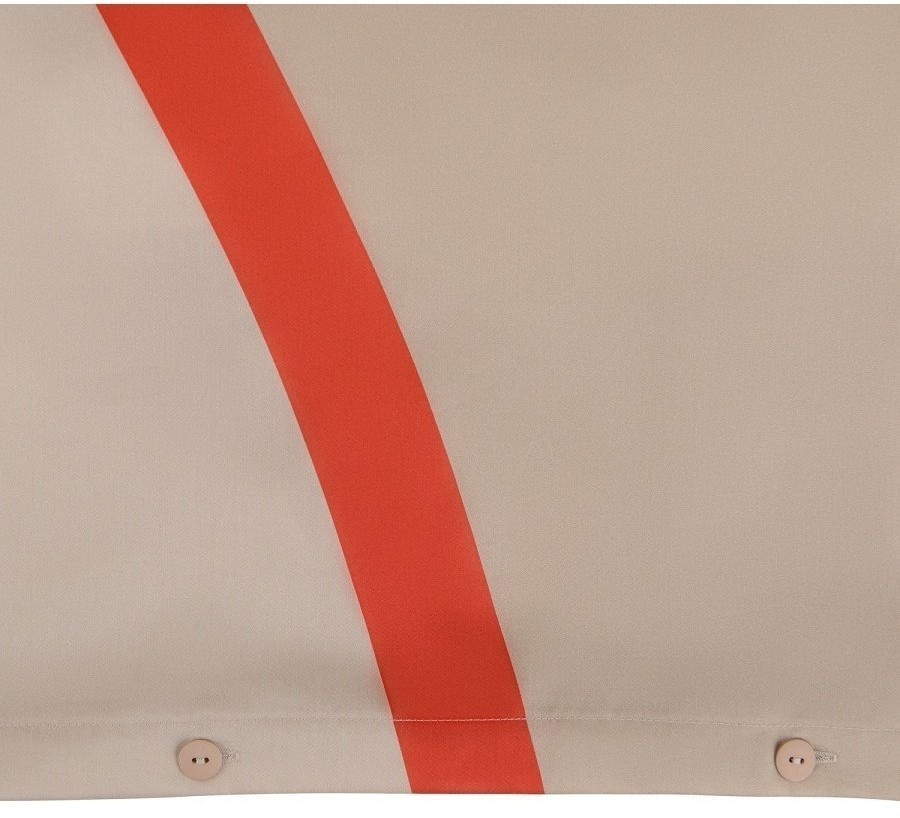 Комплект постельного белья из сатина бежевого цвета с авторским принтом из коллекции freak fruit, 200х220 см (70511)