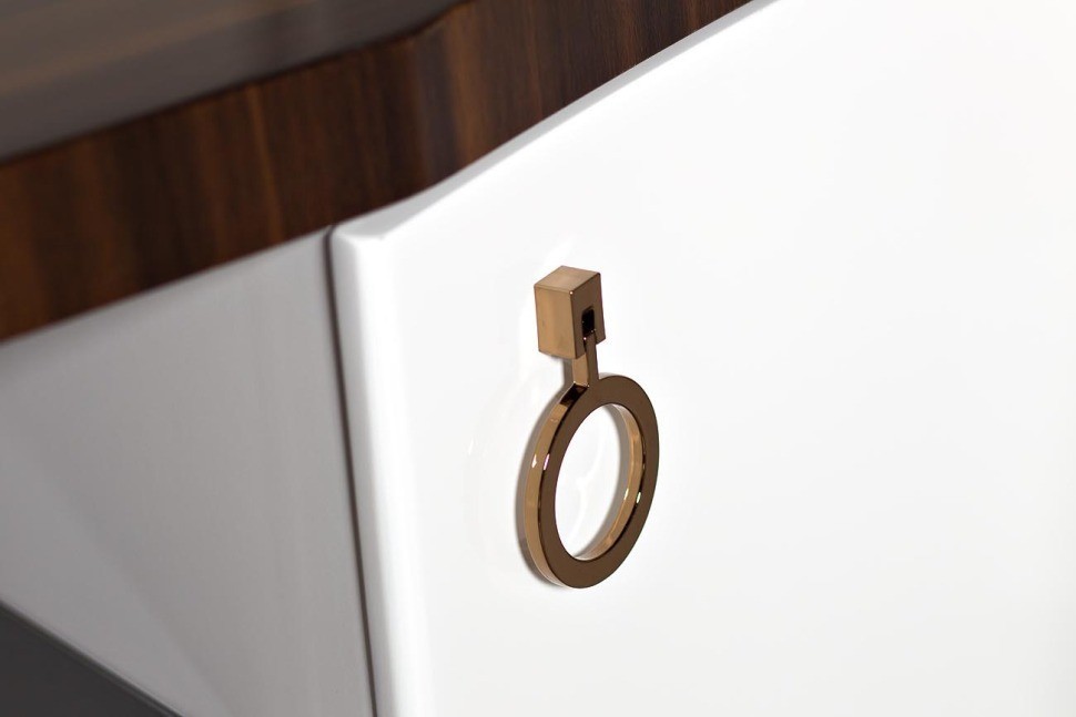 Тумба белая,коричневая столешница 197х51х60 см (TT-00000715)