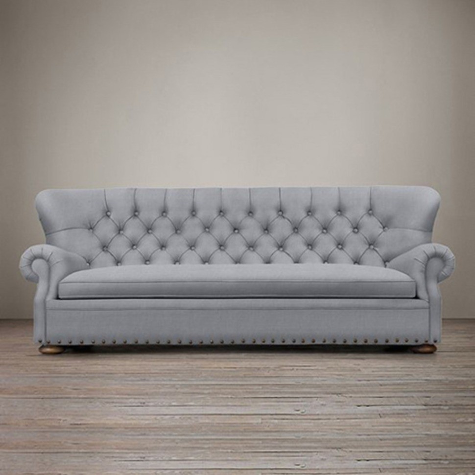 Диван Черчиль NSSF-5178-60/ACCRA-2, каркас дуб, обивка лен, RESTORATION HARDWARE