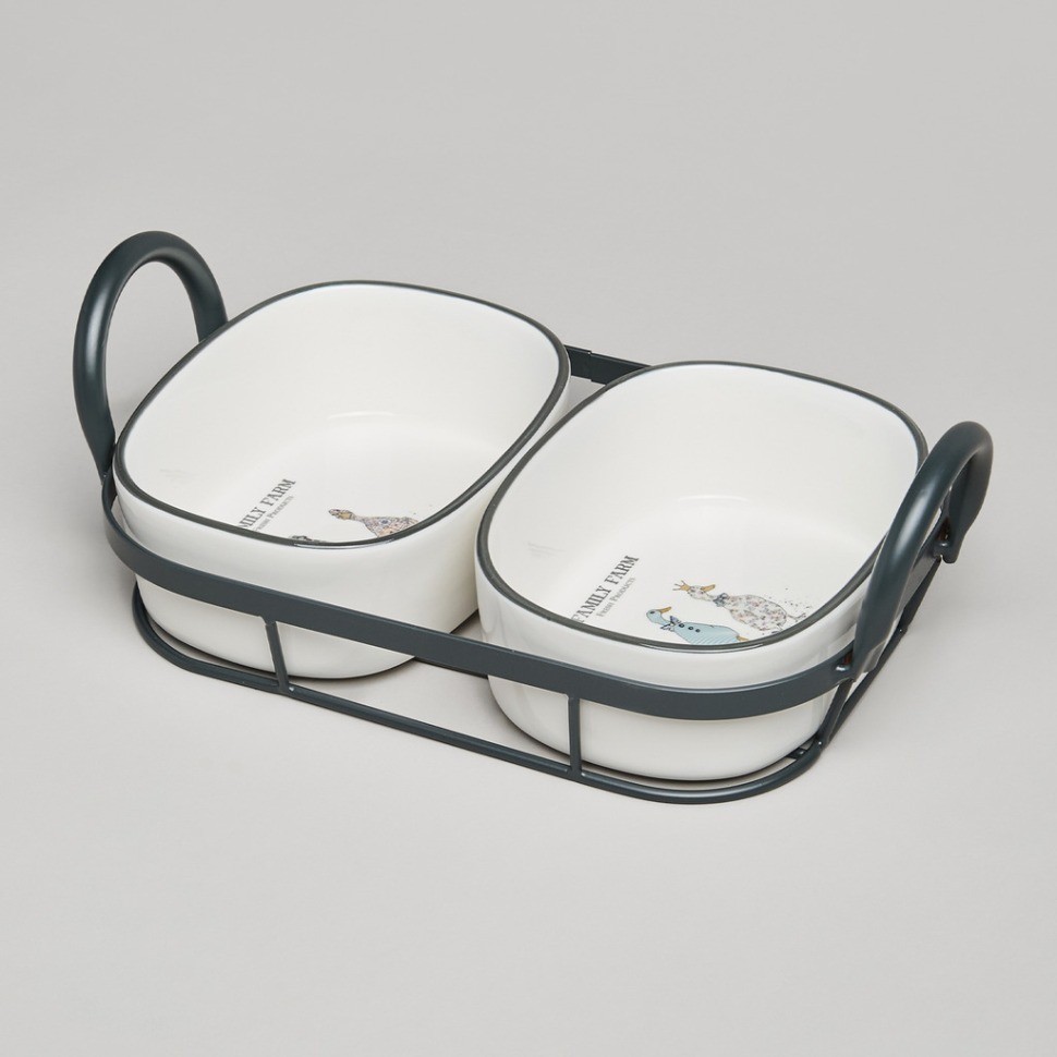 Набор форм на метал.подставке lefard "family farm" 2 шт. 28,5*16*8,5 cm (263-1373)