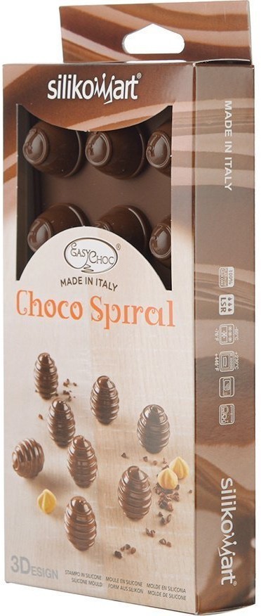 Форма для приготовления конфет choco spiral силиконовая (70184)