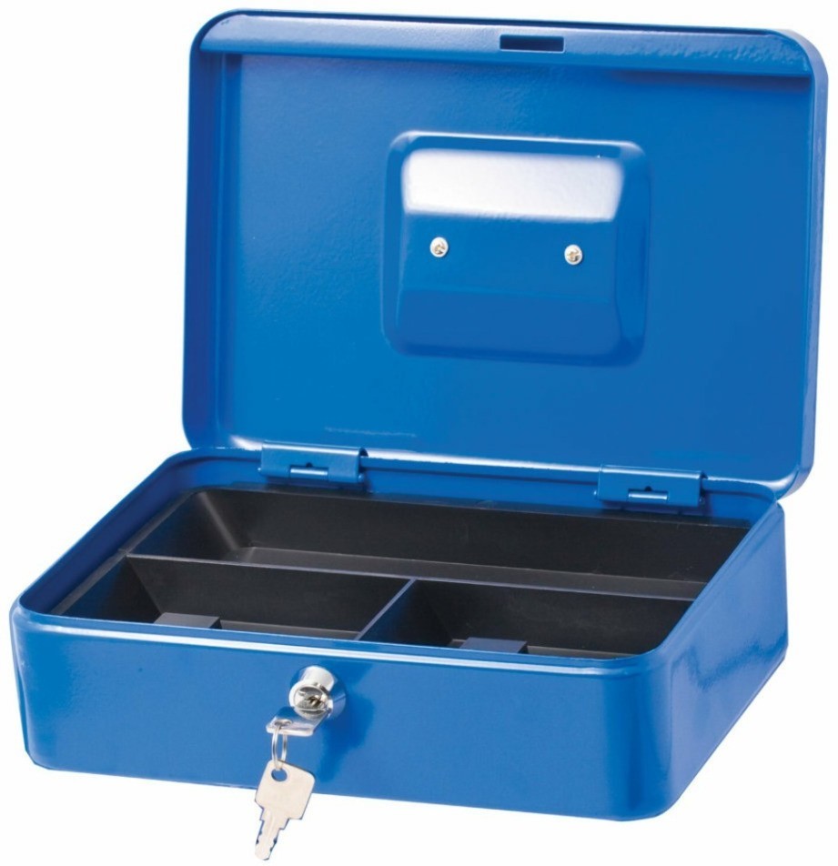 Ящик для денег Brauberg 90х180х250 мм синий 290335 (1) (71871)