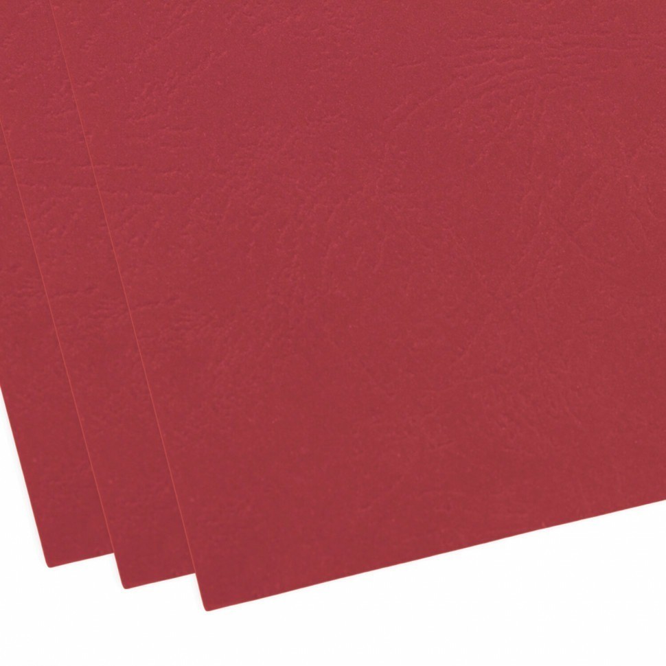 Обложки картонные для перепл. А4 к-т 100 шт  под кожу 230 г/м2 красные Brauberg 530948 (89990)
