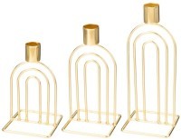 Набор подсвечников из 3-х шт. 8х8х13,6/17*20,7 см Bronco (120-204)