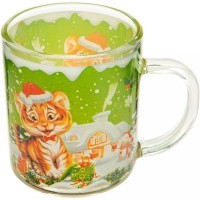 Набор для завтрака 3 предмета &quot;тигренок&quot; тарелка 18 см,салатник 16 см,кружка 200 мл Lefard (198-179)